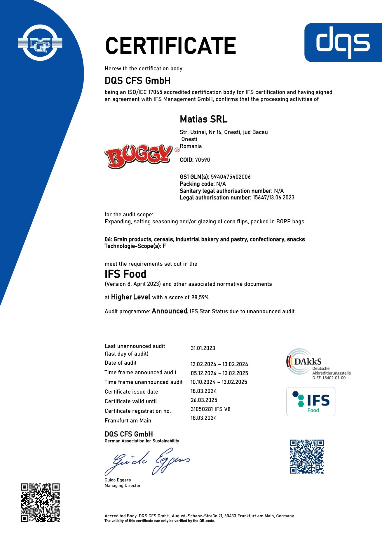 IFS Food V8 — English